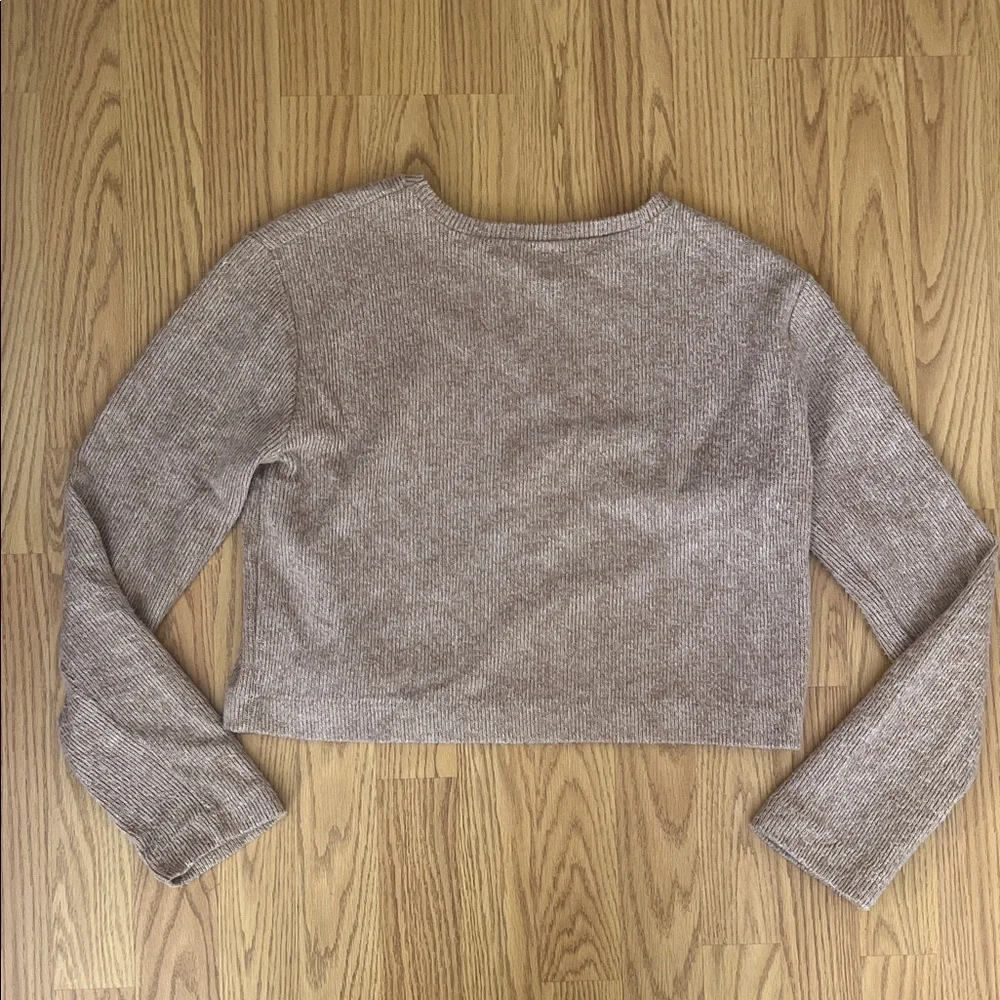 Zara Tan Ribbed Knit Top - Picture 4 of 4